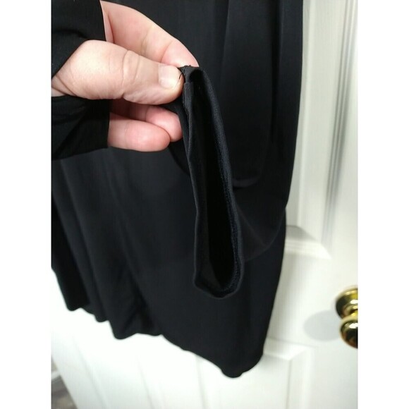 Chicos Black Keyhole Neck Hi Low Hemline. Size 3/L - Picture 10 of 11